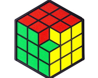Magnetyczna układanka z płytek Propp Lozenge: iluzja płaskiej kostki 3D (27 płytek)