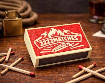 Personalized Mini Matchbox Puzzle For Adults Cool Fathers Day Gift - Pocket Sized Secret Lock Box With Hidden Compartment - Brain Teaser