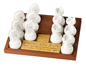 Knight and Rook. Chess based puzzle.