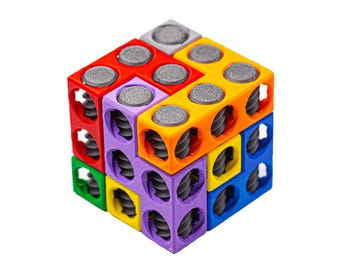 Bolted Soma Cube Puzzle ~ Soma Cube Brain Teaser with Nine Bolts by Oskar Van Deventer ~ Challenging Interlocking Logic Puzzle for Adults