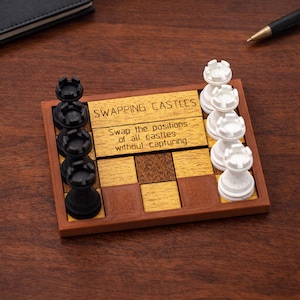 Swappen Burgen Puzzle Challenge Spiele - Lustige Schachpuzzle für Erwachsene -logisches Puzzle Einzigartiges Denksport-Strategie-Spiel Bestes Geschenk zum Vatertag