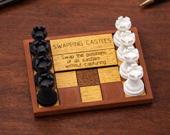 Burgen tauschen Puzzle, Herausforderungsspiele und Puzzle, lustige Schachpuzzle für Erwachsene, Denksportrolle, Logikpuzzle, Geschenke für ihn, Strategiespiel