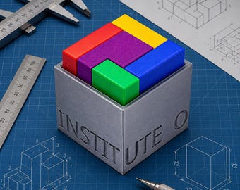 Mathematical Packing Puzzle Best IQ Test for Adults - Institute of Education Logic Puzzle by PuzzleguyStore - Mind Games and Puzzles