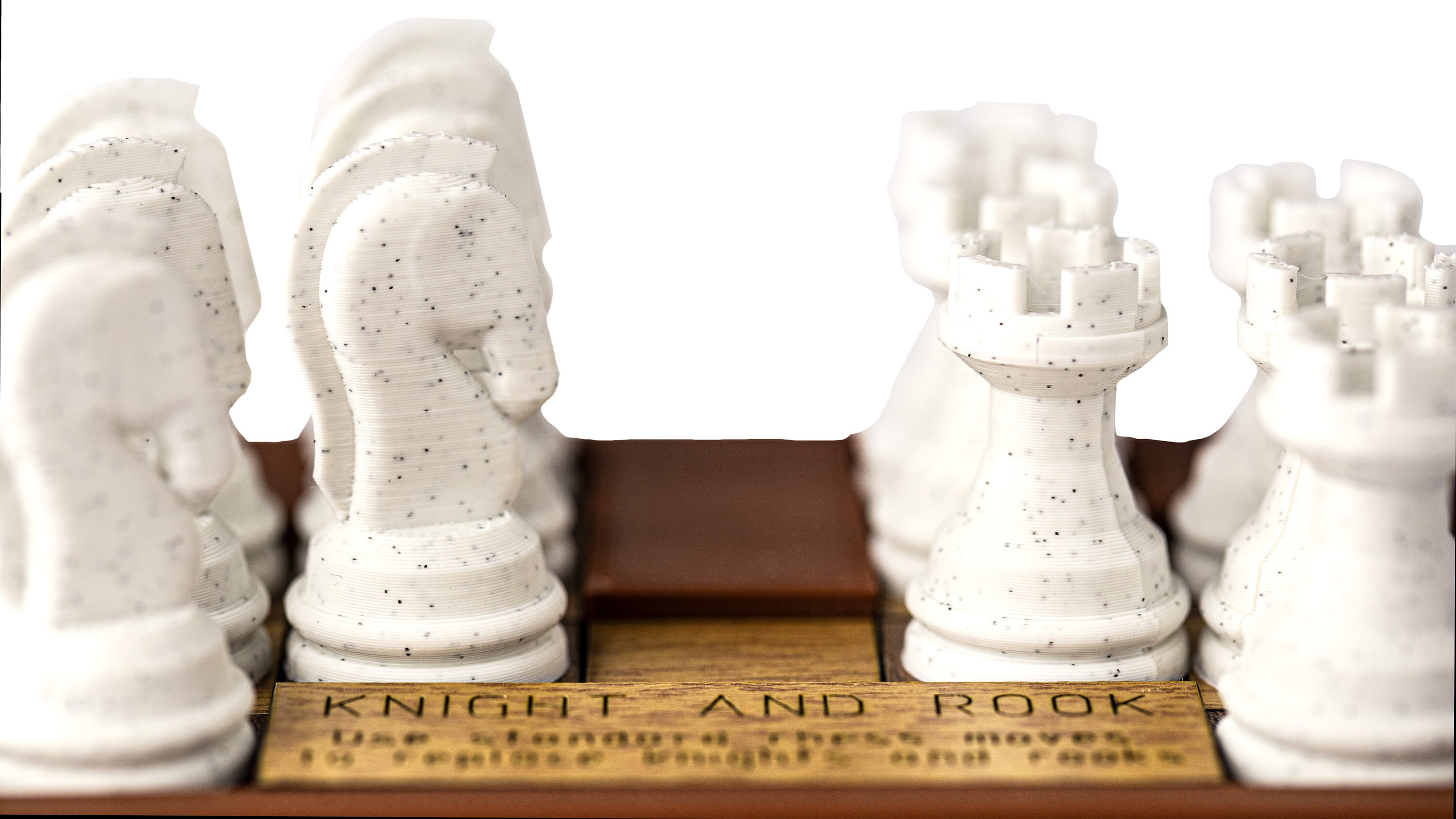 Chess Puzzle 3D Printed by Puzzleyguystore - Knight and Rook Chess ...