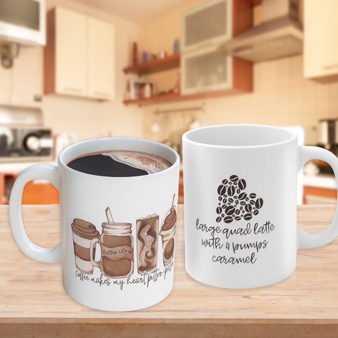 Personalized Coffee Order Mug, Vintage Style Gift Bundle - Etsy
