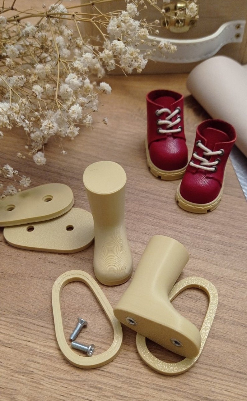 Moldes de 4x2cm para hacer zapatos para muñecas, zapatos, complementos para muñecas. imagen 6