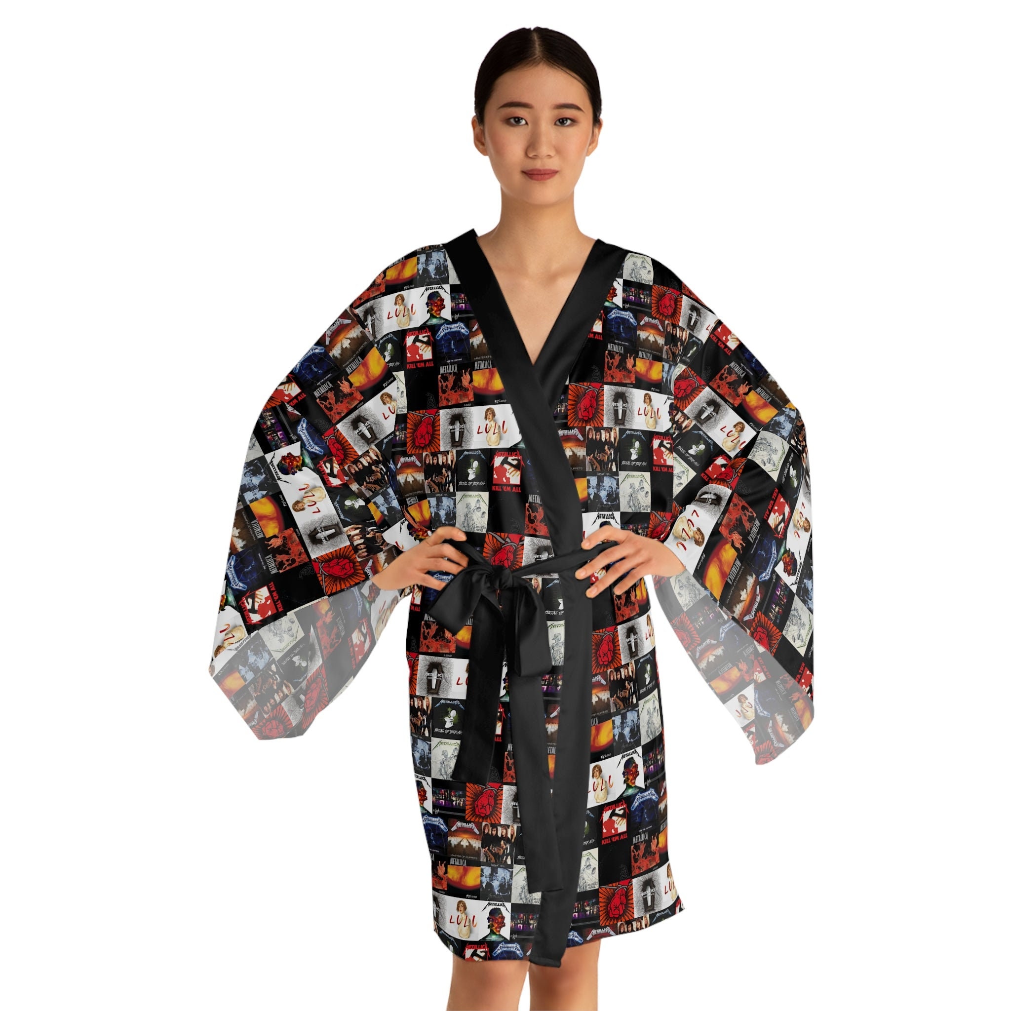 Metallica Album Cover Collage Long Sleeve Kimono Robe - Etsy