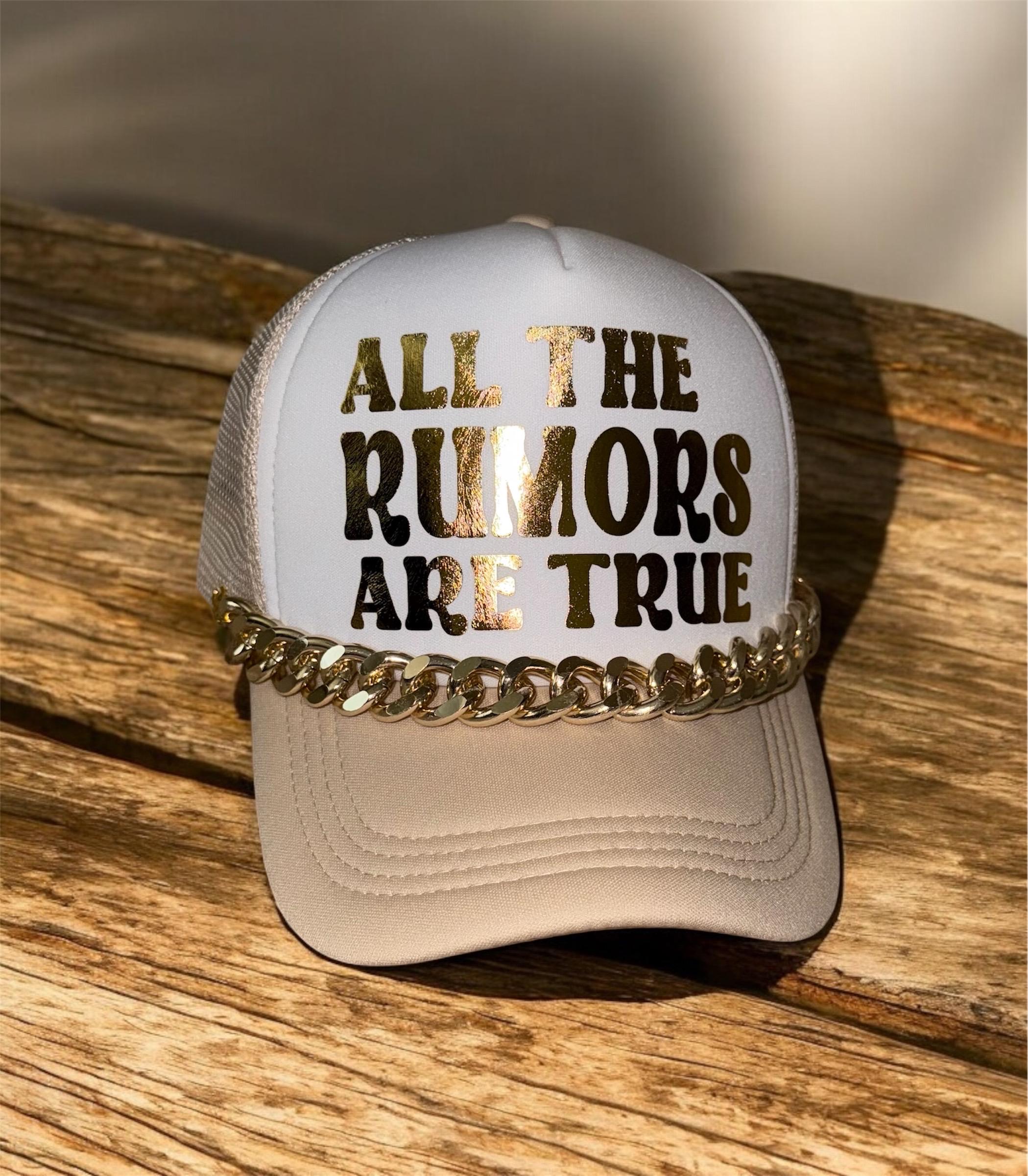 Sassy black distressed Trucker Hat - All Rumors Are True Somebody main image 2