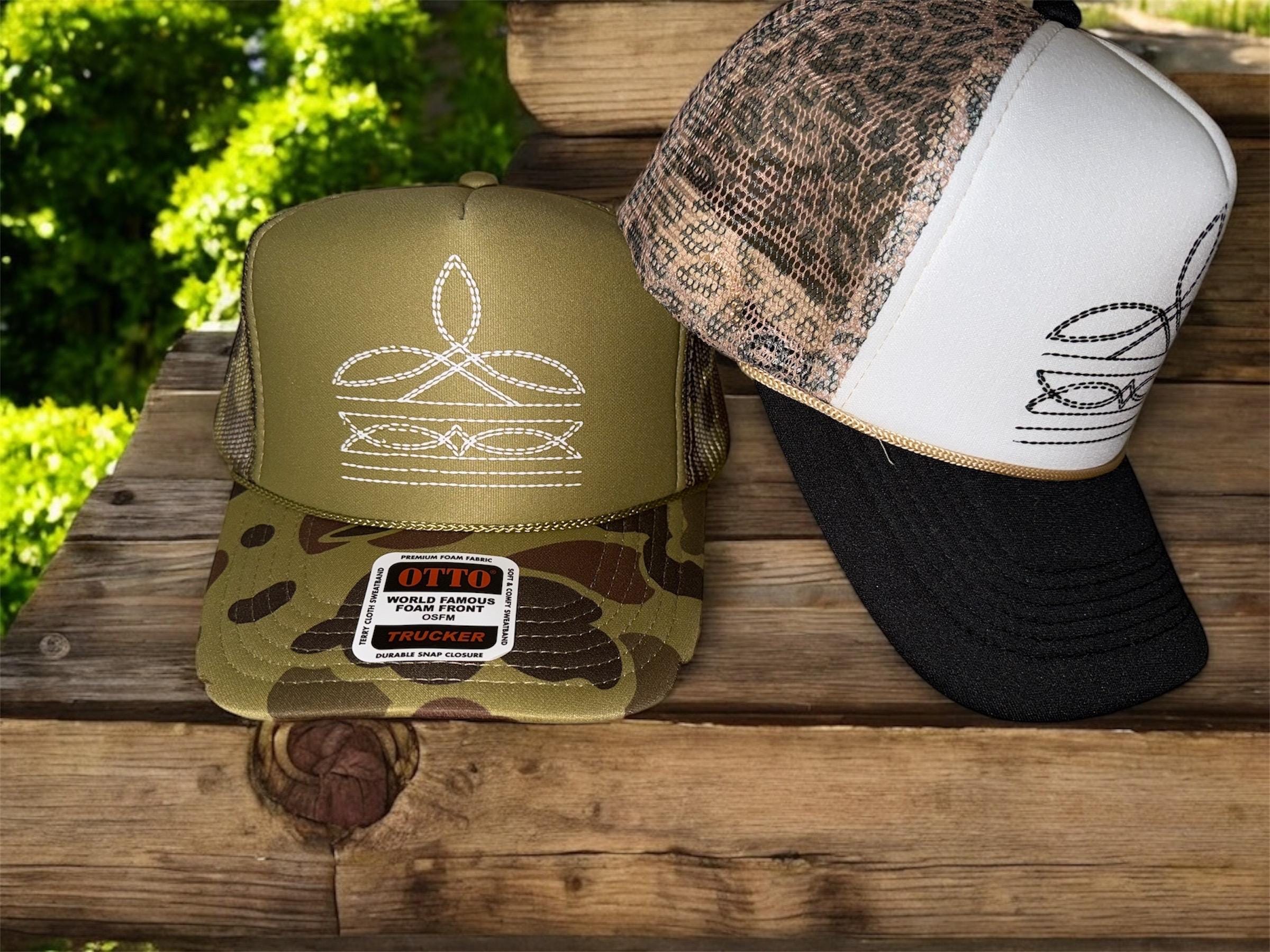 Unisex Camo Country Cute Caps Cowgirls Cowboys Snapback Western Trucker Hat Vintage Western Trucker Hat for Men & Women| Cowboy Hat  main image 2