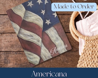 Cuaderno de tapa dura con la bandera estadounidense ondeando, aniversario de EE. UU. 1776-2026, ideas de regalo para militares/veteranos,