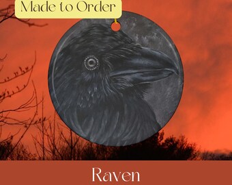 Adorno de cuervo gótico: Decoración navideña de Edgar Allan Poe