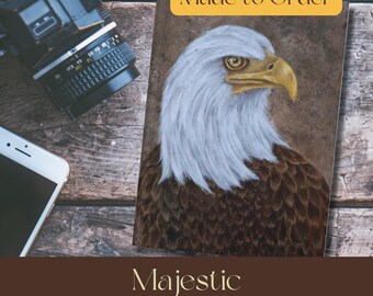Diario de tapa dura Eagle: cuaderno de escritura para amantes de la naturaleza