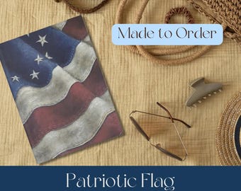 Cuaderno de tapa dura con la bandera patriótica estadounidense, ideas para regalos de recuerdo de EE. UU., cuaderno vintage del 250 aniversario de Estados Unidos