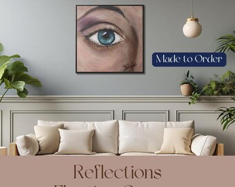 Arte de pared en lienzo con ojos artísticos: decoración gótica moderna para el hogar