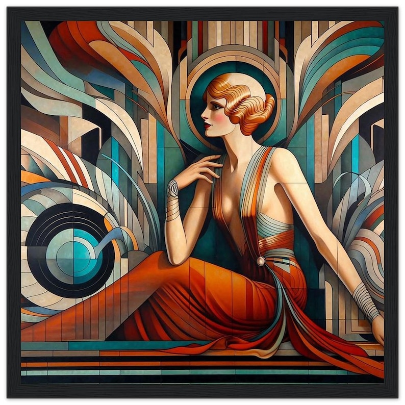 Art Deco Wall Art wall Mural Detail Printed on Premium Matte Paper ...