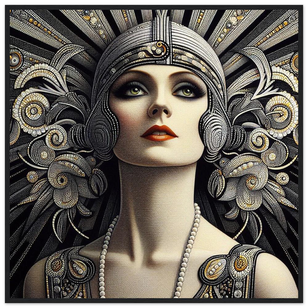 Art Deco Wall Art "Magnifique" Premium Matte Paper Wooden Framed Poster. Stunning image of Art Deco pulchritude for your living space.