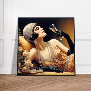 Art Deco Wall Art "the Pause That Refreshes" Printed on Premium Matte ...
