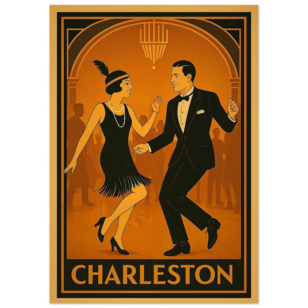 1920s Charleston Dance Art Deco Poster – Roaring Twenties Print - Etsy