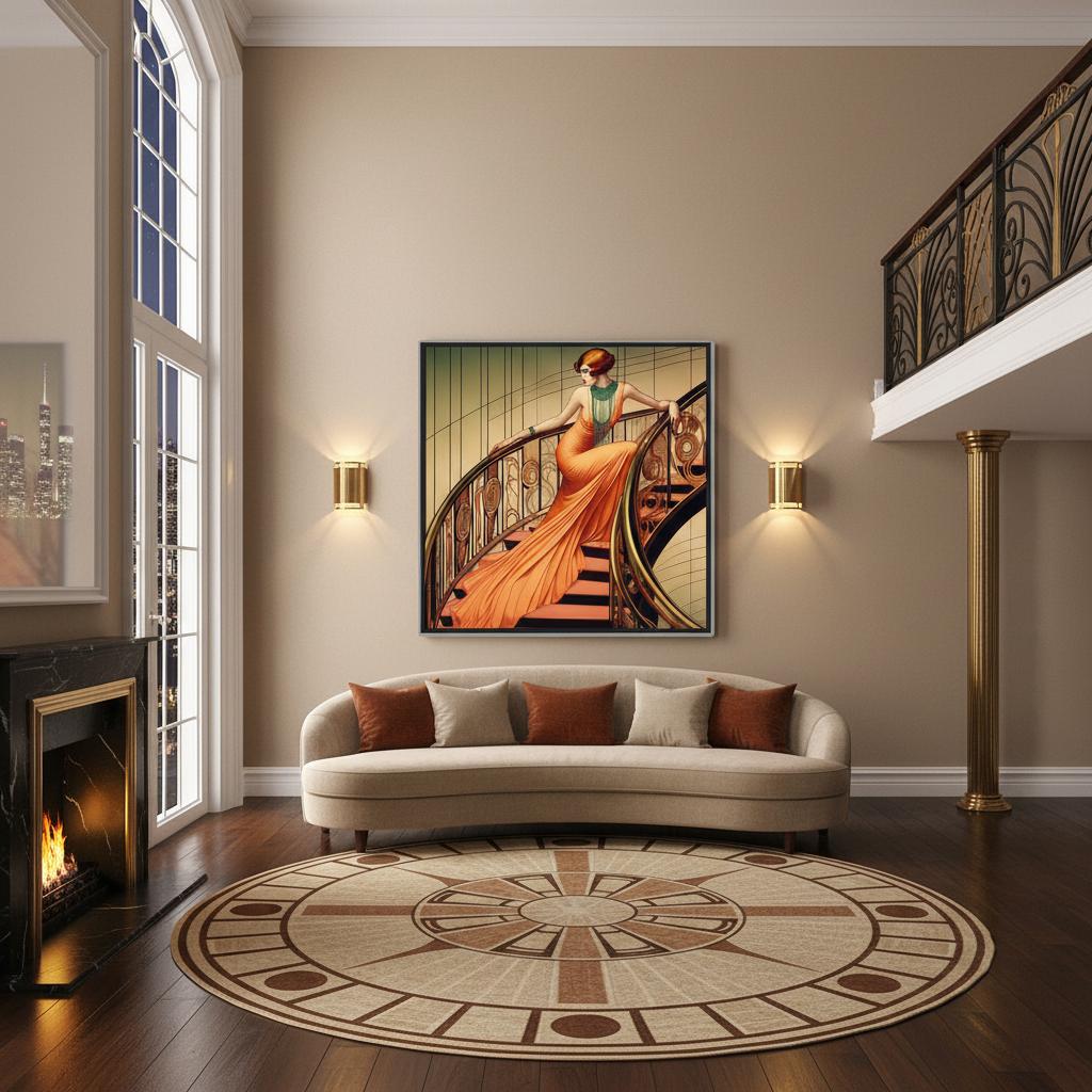 Art Deco Stairway Print: Framed Matte Paper Wall Art - Etsy