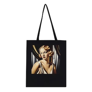 Tote Bag Art Deco &quot;1920&#39;s Lady&quot; Printed on both sides of Classic Tote Bag