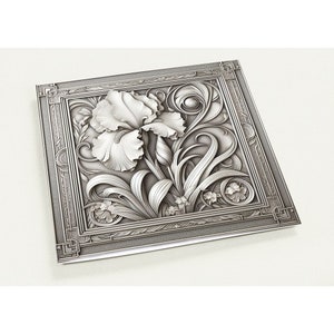 Art-Deco-Packung mit 10 Blankokarten mit Standardumschlägen. (Nicht 3-D, Nicht embossed, keine Folie, Flachdruck. 13,5 cm x 14,5 cm). Hochzeit.