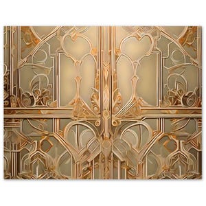 Cartões de nota art déco, 10 cartões de nota art déco elegantes em branco com envelopes de 4,25" x 5,5" para qualquer ocasião (sem relevo, sem papel alumínio)