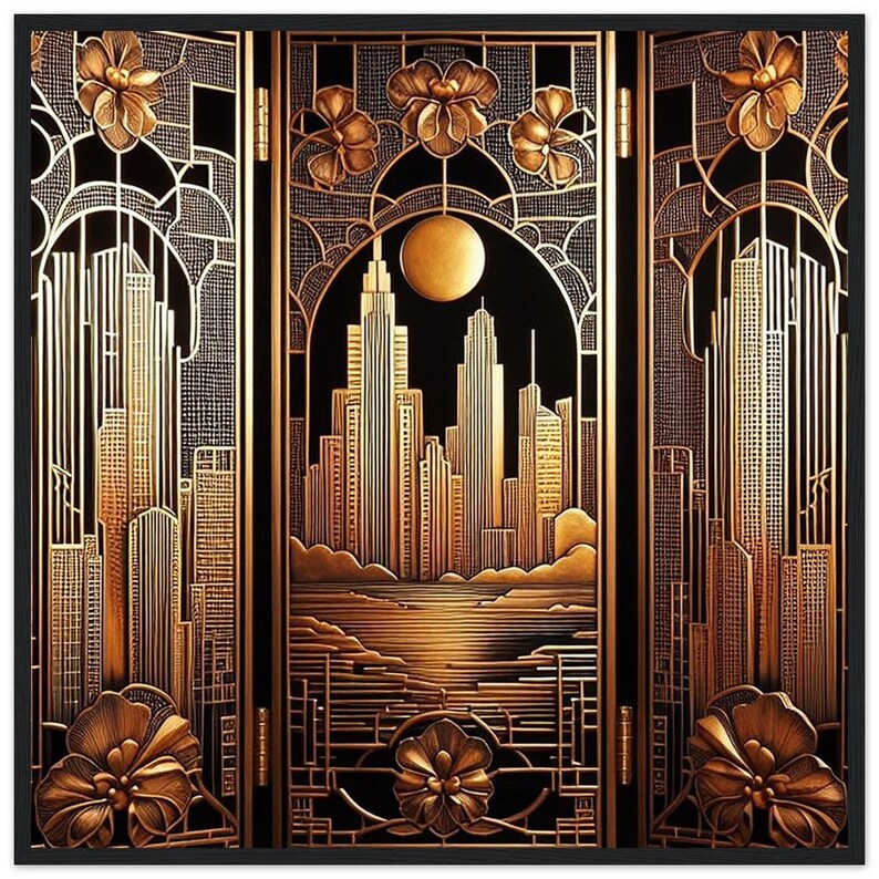 Art Deco Deco Screen Detail Printed On Classic Matte Paper Photo Inspiration