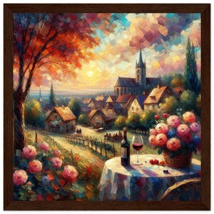 Nature Wall Art  &quot;Vino Sulla Collinetta&quot; Classic Matte Paper Framed Print