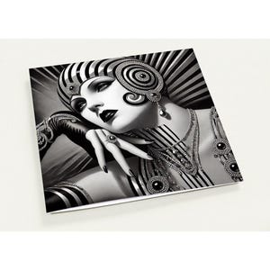 Cartões de nota em branco Art Déco "High Style" Pacote com 10 cartões de nota em branco com envelopes brancos padrão (disponível somente nos EUA e CANADÁ).