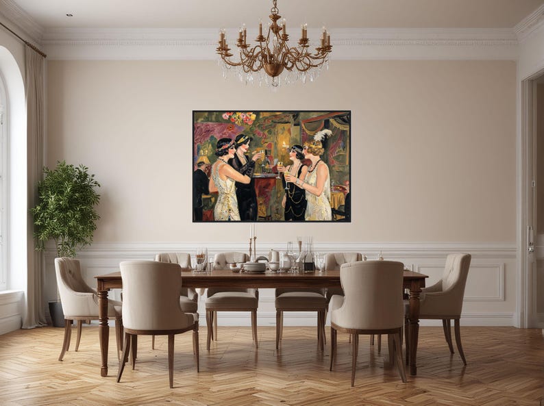 Art Deco Flappers Print, Roaring 20s Night Out, Framed Wall Art - Etsy