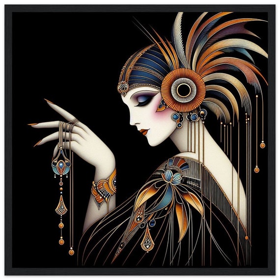 Art Deco Woman Print, 