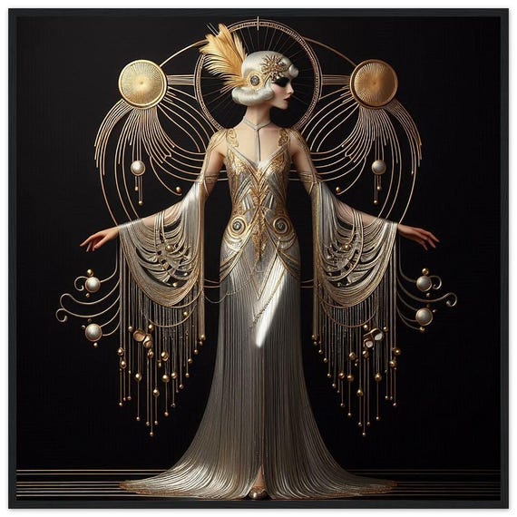 Art Deco Woman Print, 