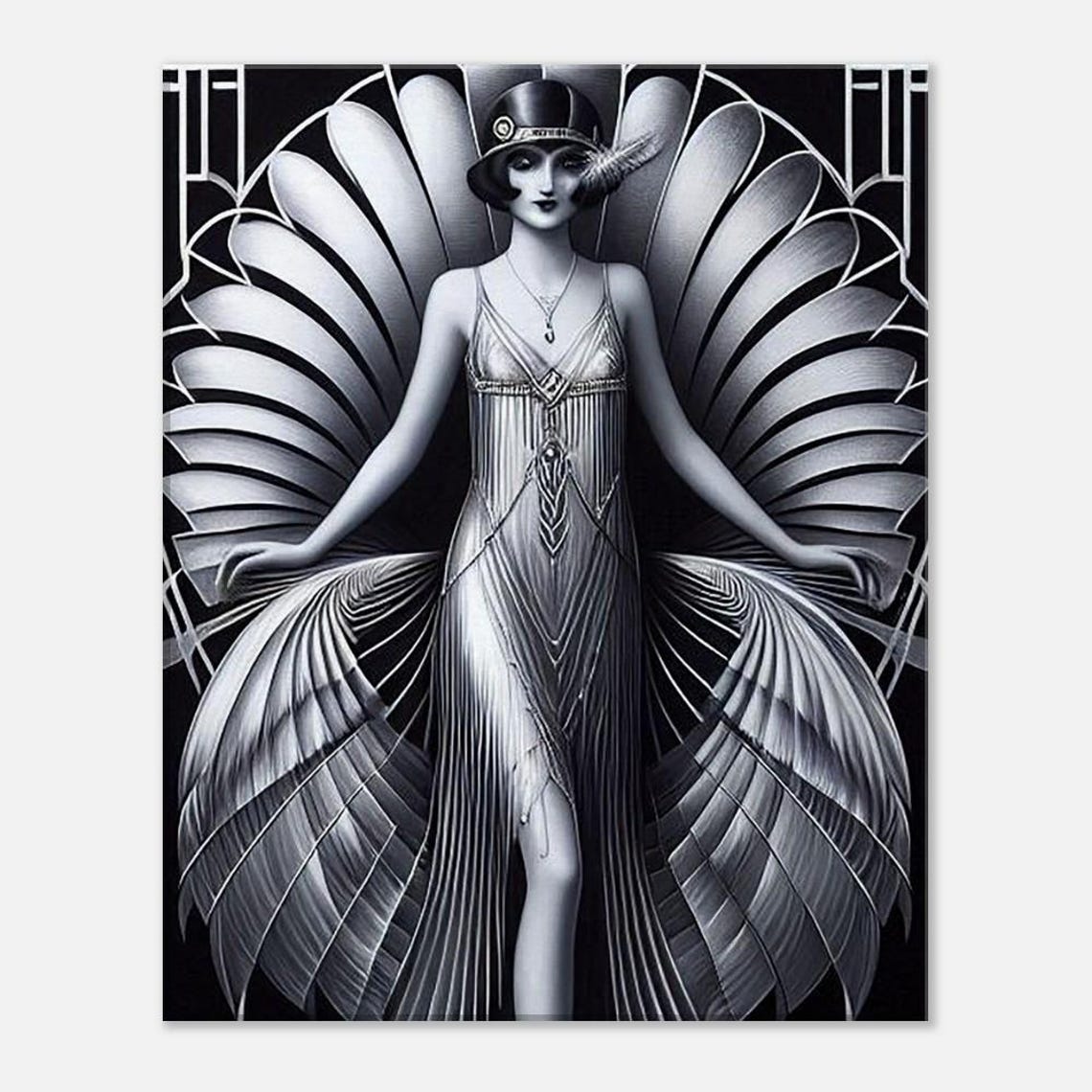 Art Deco Flapper Canvas Print, Roaring 20s Wall Art - Etsy