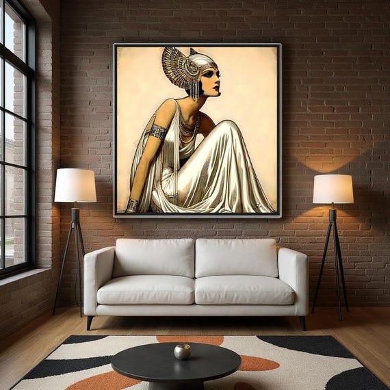 Art Deco Framed Poster – 'aegyptus' Egyptian Revival Print - Etsy