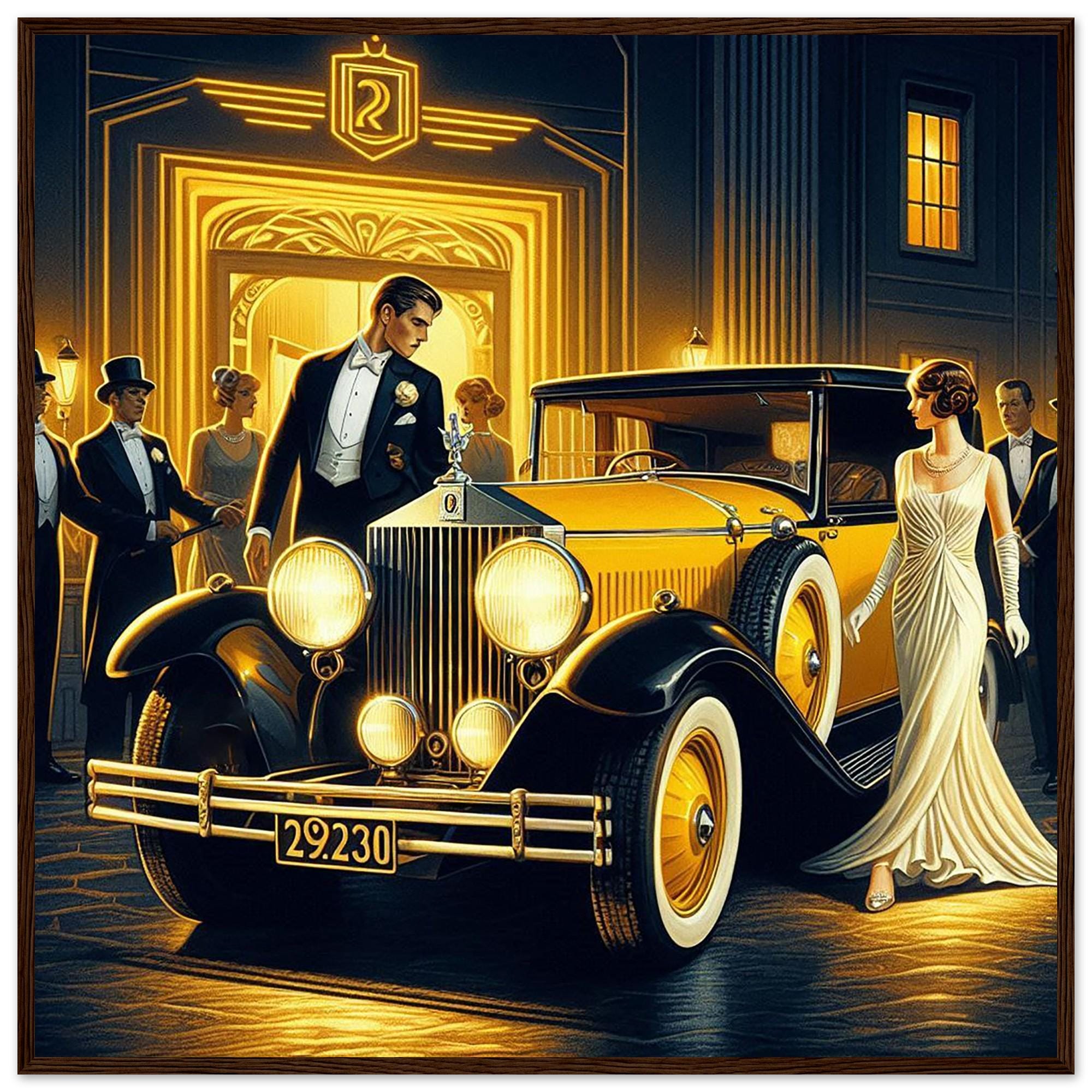 絵画 アートポスター クラシックカー ロールスロイス 絵画 アート