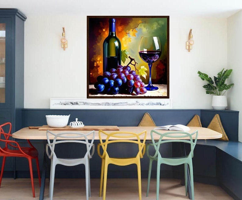 Wall Art Vino E Uva Classic Matte Paper Framed Print Etsy UK