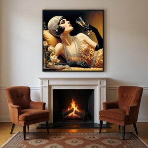 Art Deco Wall Art "the Pause That Refreshes" Printed on Premium Matte ...
