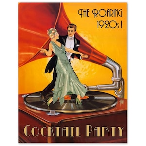 ruggenti anni '20 invito Roaring 20s "Cocktail Party" 10 inviti con buste 4,25" x 5,5" cocktail art deco (USA e CA)