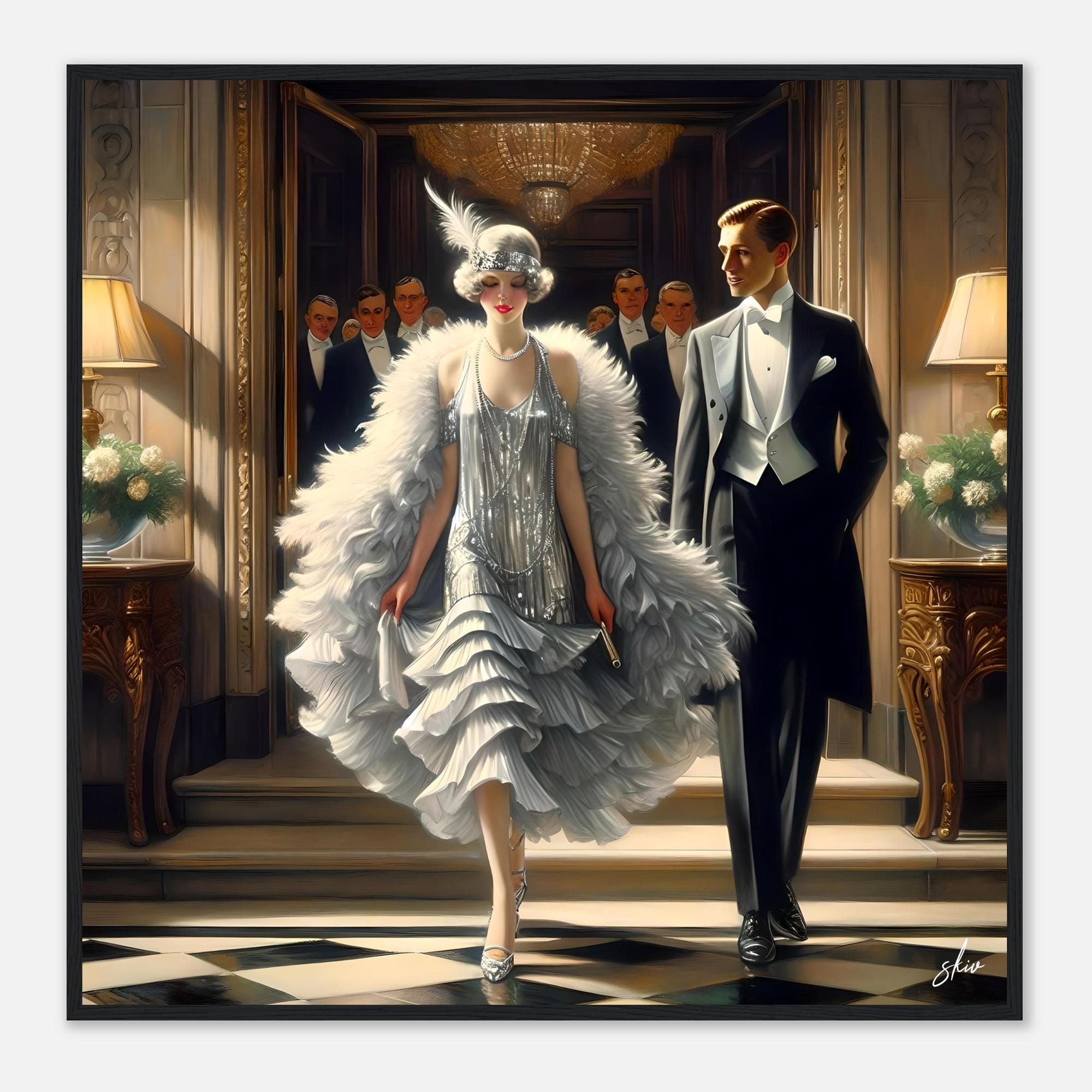 Art Deco Framed Poster: 'stargeezers' - Elegant Pine Wood Frame - Etsy