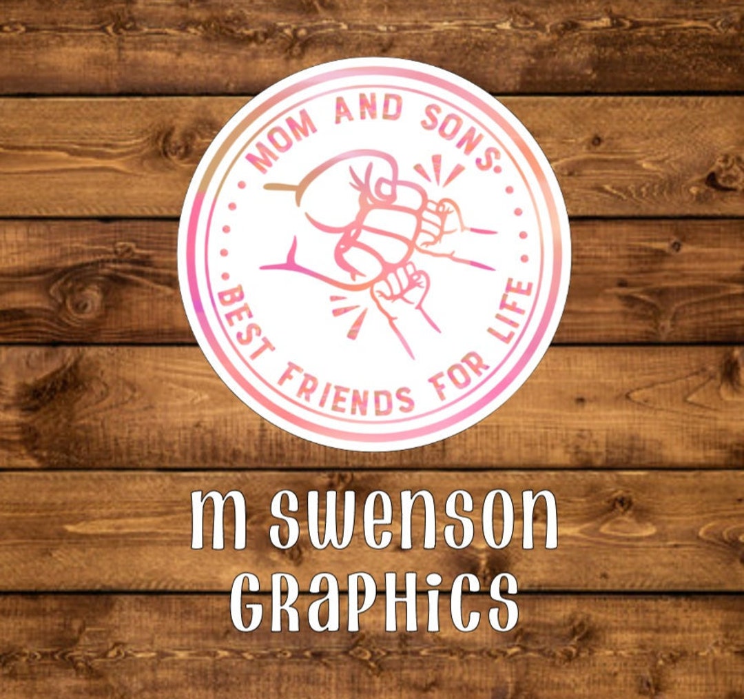 Mom and Sons Best Friends for Life Sticker, Mom and Sons Best Friends