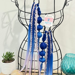 Blue and Light Purple Festival Braid