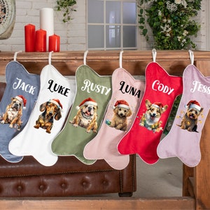 Custom Pet Christmas Stockings, Personalized Dog Stocking Gifts,Personalized Dog Cat Stocking,Family Stockings,Christmas Decoration