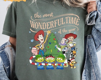 Disney Pixar Toy Story Christmas Comfort Colors Shirt, You've Got A Friend In Me Tee, Disney Family Christmas Party Shirt