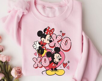 Vintage Mouse and Mouse Sweatshirt, Magical Valentines Day Sweatshirt, Magical Valentine's Day Shirt, Mouse Couple Valentine Shirt