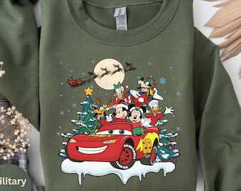 McQueen and Friends Christmas Sweatshirts, Cars McQueen x Mater Xmas Sweatshirt,  Magical Merry Christmas Sweatshirt, Trending Crewneck