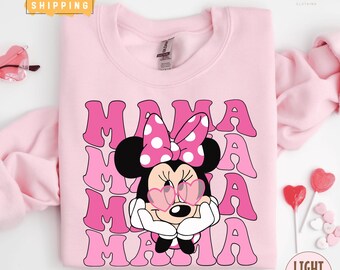 Minnie Mama Crewneck, Mama Mouse Sweatshirt, Disney Mother's Day Sweater, Minnie Mom Crewneck, Disney Mama Mouse Pullover, Mother's Day Gift