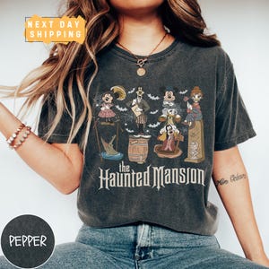 Halloween Haunted Mansion Comfort Colors Shirt, Mouse and Friends Halloween Shirt, Halloween Party, Magical Theme Park Halloween Tee