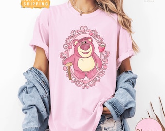Retro Disney Strawberry Bear Comfort Colors Shirt, Toy Story Tee, Huggin Bear Shirt, Disney Family Vacation Shirt, Disney Tee