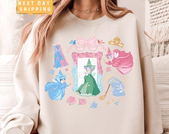 Sudadera retro de La Bella Durmiente y las Hadas Buenas, jersey de la Princesa Aurora para el viaje a Disney 2026