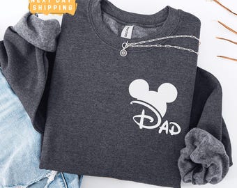 Magical Dad Sweatshirt, Mouse Father’s Day Crewneck, Funny Trip Pullover, Gift for Dad, Matching Family Magical Shirt,Fathers Day Gift